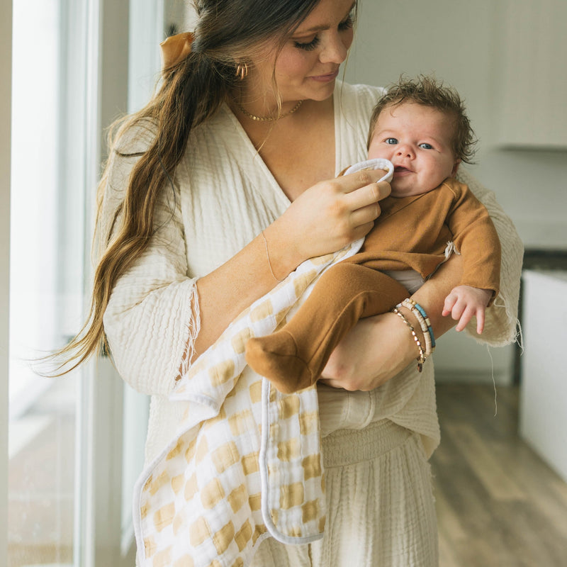 Cotton Muslin Burp Cloth - Adobe Checker