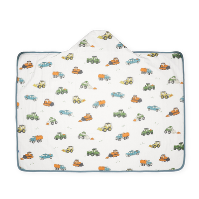 Toddler Hooded Towel - Work Trucks