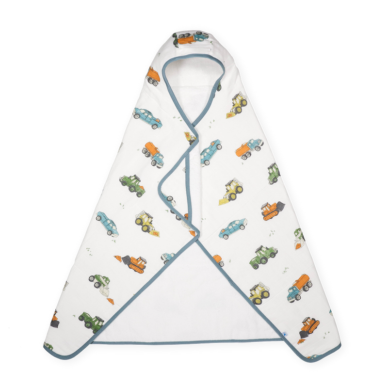 Toddler Hooded Towel - Work Trucks