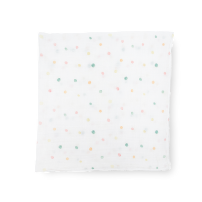 Cotton Muslin Swaddle Blanket - Party Dots