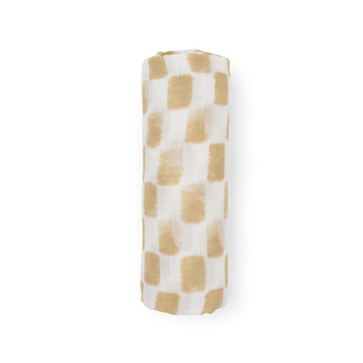 Cotton Muslin Swaddle Blanket - Adobe Checker