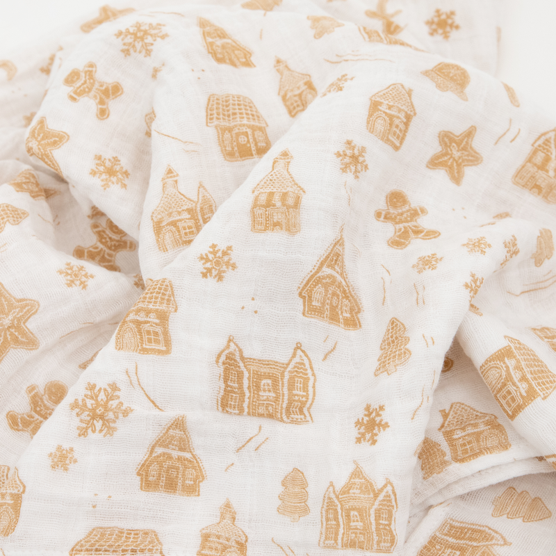 Cotton Muslin Swaddle Blanket 3 Pack - Snow Day