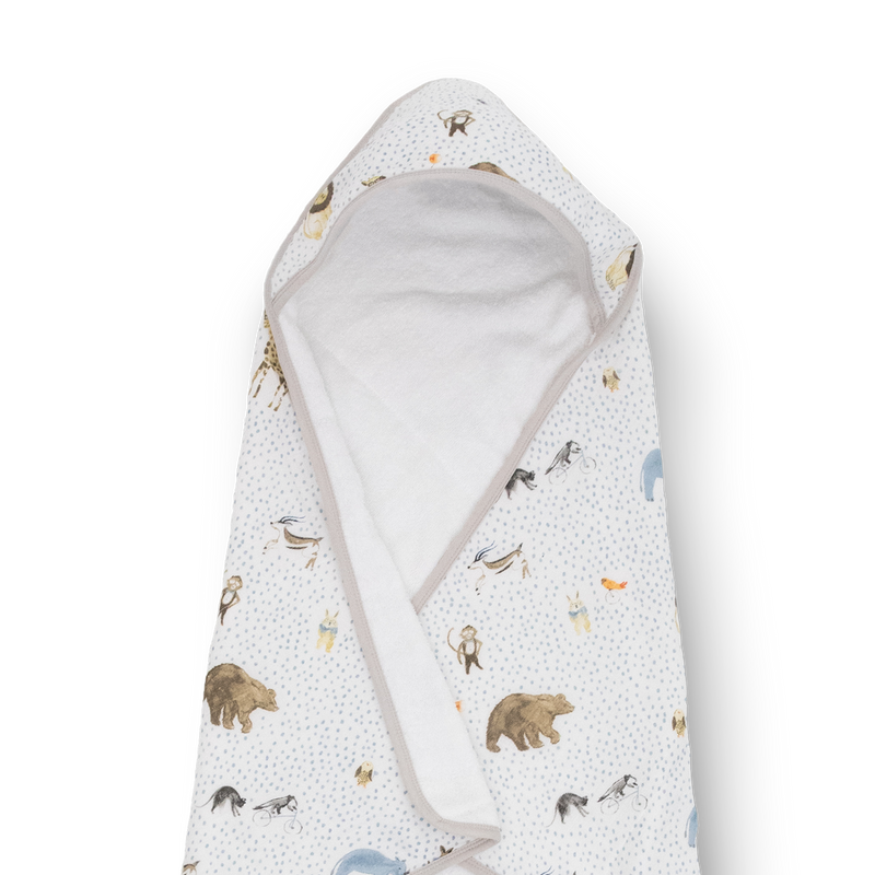 Infant Hooded Towel - Party Animals