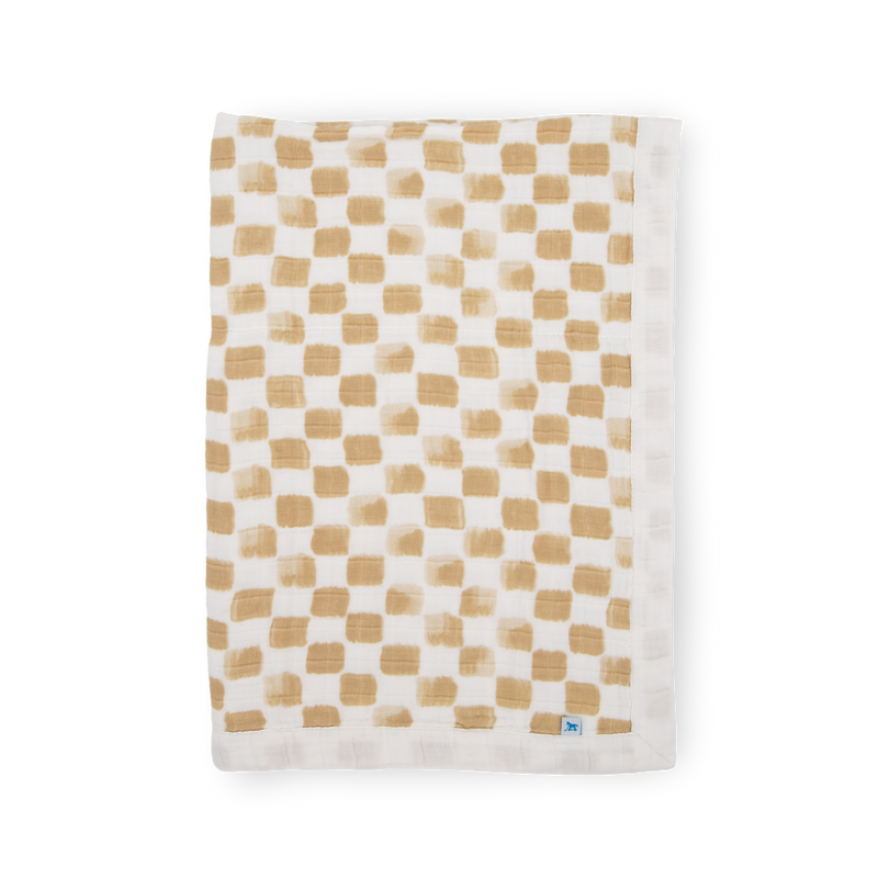 Cotton Muslin Baby Quilt - Adobe Checker