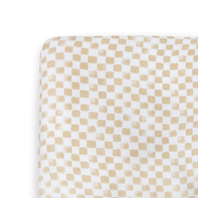 Cotton Muslin Crib Sheet - Adobe Checker