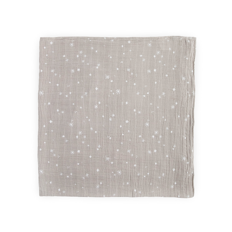 Cotton Muslin Swaddle Blanket - Snow Flurries