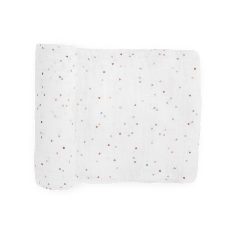Cotton Muslin Swaddle Blanket - Dots