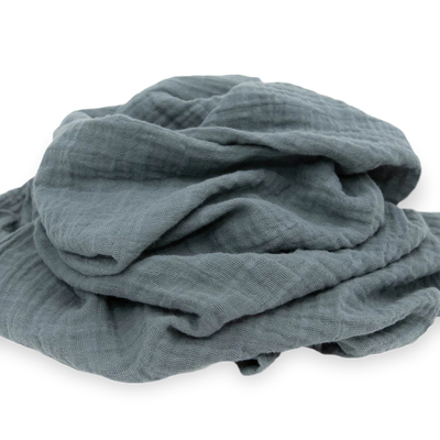 Cotton Muslin Swaddle Blanket - Sea