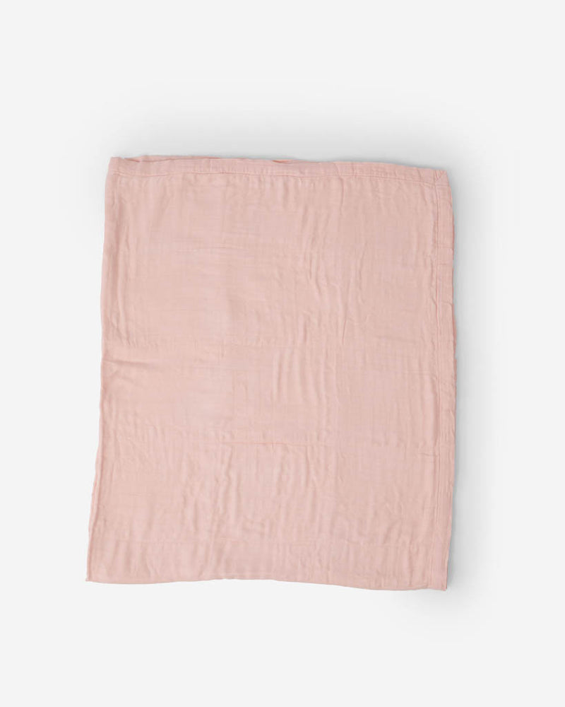 Deluxe Muslin Quilted Throw - Blush