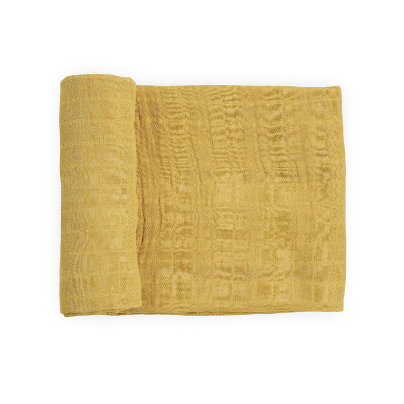 Organic Cotton Muslin Swaddle Blanket - Wheat