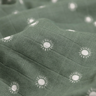 Organic Cotton Muslin Swaddle Blanket - Sage Suns