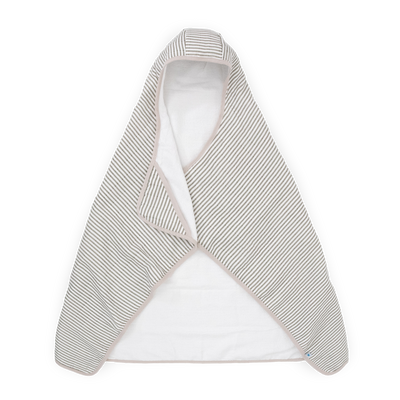 Toddler Hooded Towel - Grey Stripe
