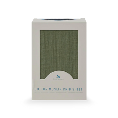 Cotton Muslin Crib Sheet - Fern